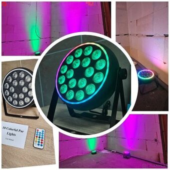 4ks led par RGBW s led kruhom, diaľkové ovládanie, dmx