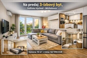 Štýlový 3-izbový byt s veľkou kuchyňou, loggiou aj klimatizá