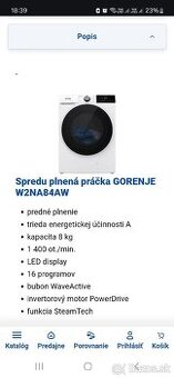 Gorenie práčka