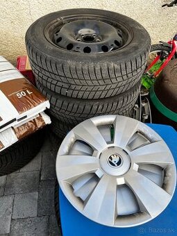Predám 4ks zimné pneu Polaris 5 s diskami pre Škoda Fabia