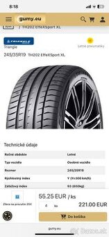 245/35r19 letné