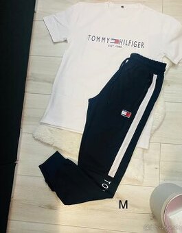 Bielo cierna teplakova suprava Tommy hilfiger