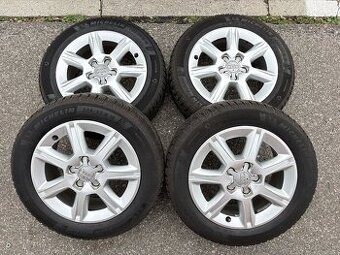 Audi disky 6,5J × 16 H2, ET 50 + zimné pneu 205/55 R16