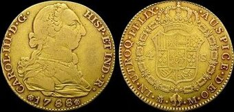 Karel III.Španielsky (1759-1788) / zlaté 4 escudo 1788