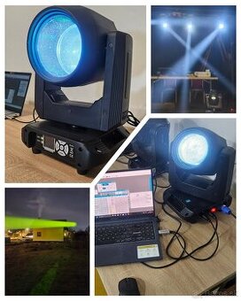 Rotačné hlavy 200W Beam, el. fokusácia, dúha efekt+ fixtura