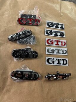 znak predný zadný volkswagen golf polo gti gtd