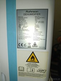 Predám odvlhčovač Rohnson 91110