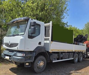 2008 Renault 6x4 +HR(2014) HIAB 188 jeřáb s radio valník 32t