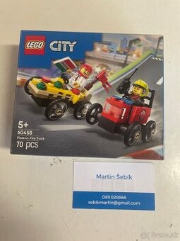 Predám nové neotvorené LEGO 60458 Pizza vs Fire Truck