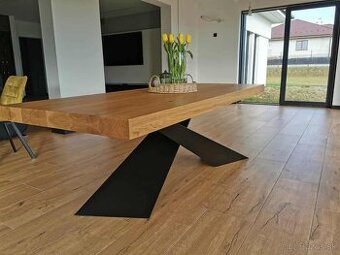 Dubový loftový stôl, moderný - 1