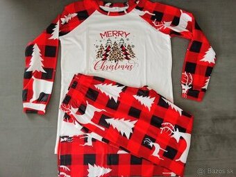 Nové detské pyžamo Merry Christmas,  pre 10 - 11 r.