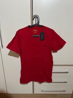 Pánske tričko Polo Ralph Lauren - veľkosť M - červene