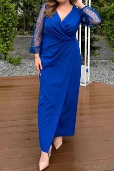 Modré spoločenské šaty 40/L