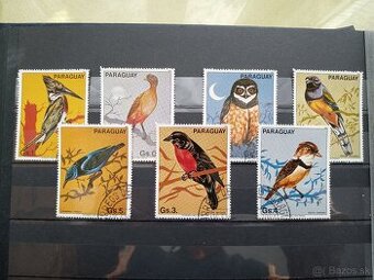 Poštové známky č.807 - Paraguaj - vtáci komplet