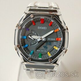 SKMEI 2100 World-Time - športové transparentné hodinky