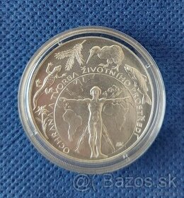 Strieborná pamätná minca 200Kč 1994 Ochrana životného prostr