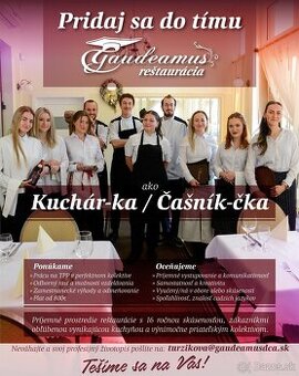 Príjmeme na TPP kuchár/kuchárka, čašník/čašníčka