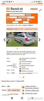 Škoda Fabia combi 1.2 2008. Slovenské auto za 1200€