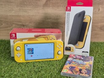 Nintendo Switch Lite žlté, púzdro a hra Super Hero Girl