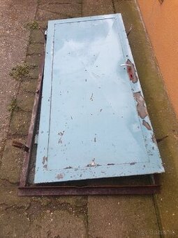 Predám plechové dvere 100 cm× 200aj zo zarubnou - 1