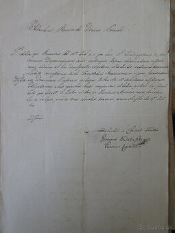 Listina r. 1845 Banská Bystrica, Sv. Mara, J. Budatinsky