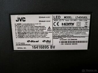 predam TV na nahradne diely JVC LT43VU63L   4K