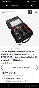 Akumulátorový vŕtací skrutkovač PARKSIDE PERFORMANCE