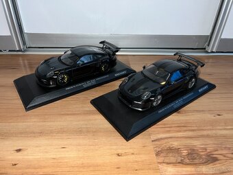 2x Minichamps Porsche 911 991 čierne 1/18