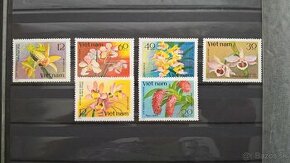 Poštové známky č.201 - Vietnam - kvety komplet
