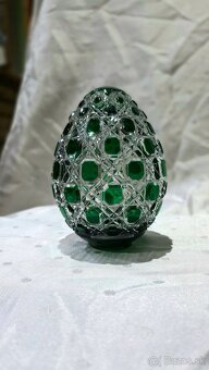 Luxusné krištáľové vajce/ tienidlo (štýl Fabergé)