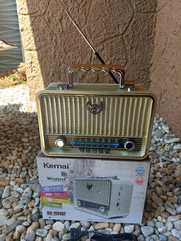 Retro Radio samostaným zdrojom Bluetooth MP3 FM AM USB CARD