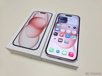 Apple iPHONE 15 PINK 128GB,TOP STAV ,BATERKA 100%