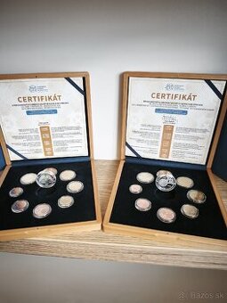 Slovenské proof like sady 2025 a 2026 v dreve