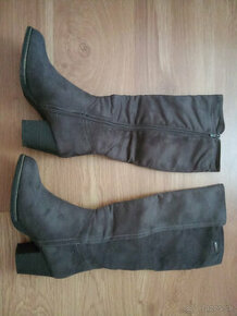 Čižmy z brúsenej kože