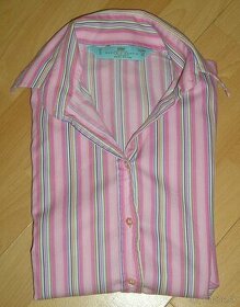 ružová košeľa s pásikmi, XS/S
