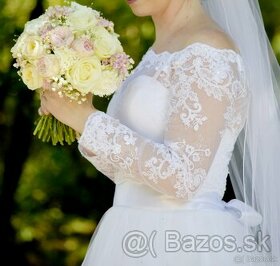 ZNÍŽENÁ CENA Svadobné šaty Žiarivá biela - 1