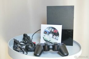 Playstation 2 Slim + Ovládač, Káble a Hra