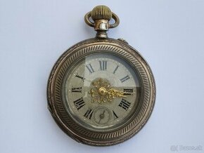 Krásně zdobené kapesní hodiny Remontoir Cylindre 4 Rubis