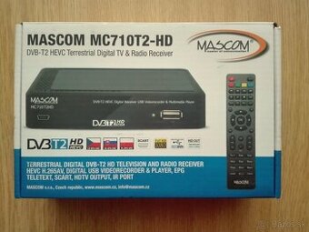 MASCOM MC710T2-HD Terestrial digital TV  rádio prijímač NOVÝ