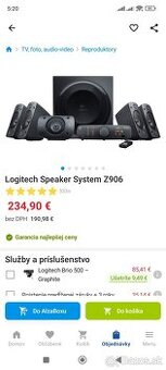Logitech speaker system Z906