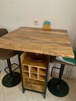 Barový stôl industrial.design-masívne drevo