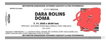 2 Vstupenky na Daru 7.11.2025