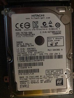HDD HITACHI kapacita 500GB