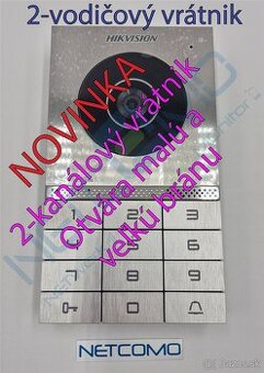 2-vodičový videovrátnik Hikvision s RFID čítačkou a klávesni