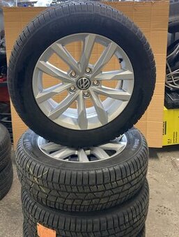Alu kola VW 5x112 zimní pneu 215 65 R16 99H 7mm