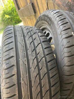 Predam plechove disky 5x112 + pneu 215/55 r16