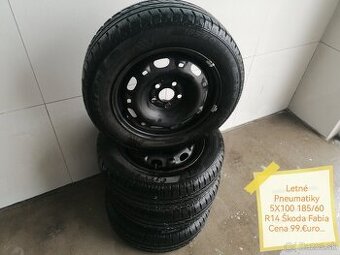 Letné Pneumatiky 5X100 185/60R14 Škoda