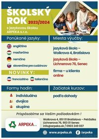 Rôzne jazykové hodiny, kurzy v Petržalke, Senci a online