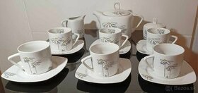 Krásny kvalitný nikdy nepoužitý český porcelán, čajová, kávo