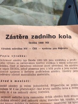 Zásterky škoda 1000MB
